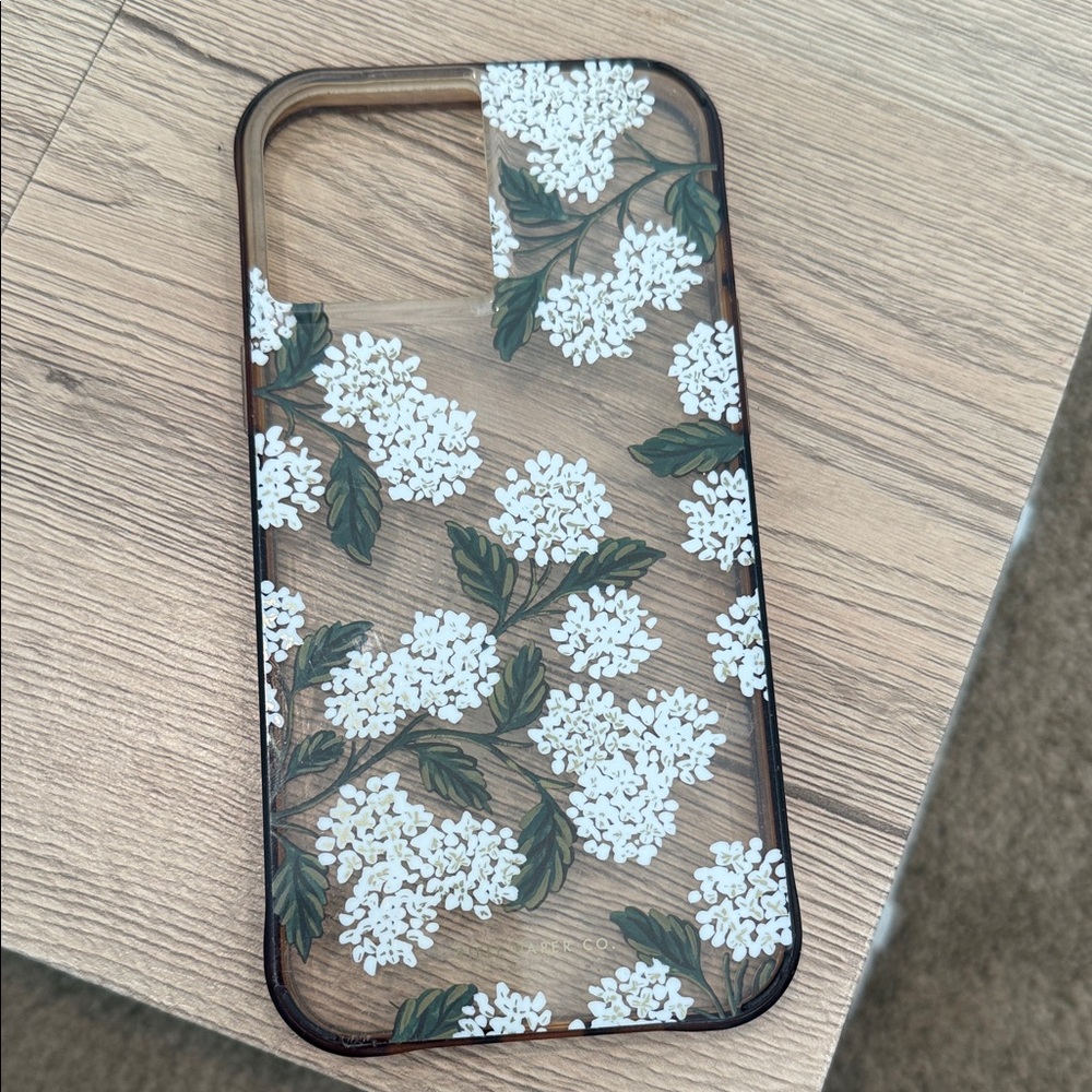 Floral Pattern iPhone 12 Pro Max Phone Case - Black and White